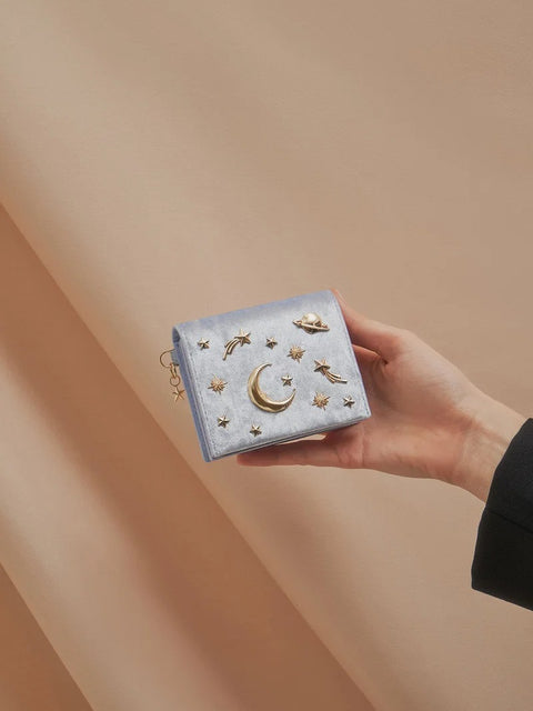 Velvet Embellished Card Holder