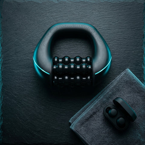 Electric Muscle Massager — Athletic Gear Flat Lay | Generated by Modelize